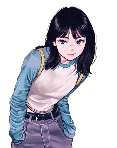 Character illustration showing a person with glasses making a peace sign